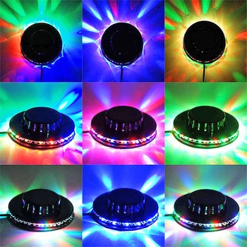 1-10PCS מיני דיסקו המנורה 5W USB RGB נשמע כדור אורות הבמה 48LED לייזר צבע קרן מוסיקה המנורה שליטה קולית דיסקו צבע קרן המנורה