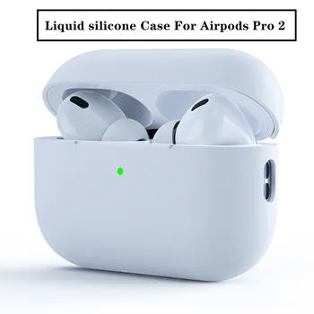1 יח ' מקורי נוזל סיליקון במקרה Airpods Pro 2 אלחוטית Bluetooth אוזניות מגן במקרה עבור AirPods Pro 2 רך המקרים