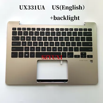 100%חדש לנו באנגלית עבור ASUS UX331UA מקלדת המחשב הנייד Palmrest הרכבה עם תאורה אחורית 90NB0GZ5-R31US0