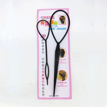 10Pcs/סט הקוקו הבורא פלסטיק לולאה כלי עיצוב פוני שחור טופסי הזנב קליפ שיער צמה היוצר סטיילינג כלי עבור נשים בחורה