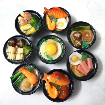 2PCS 1/6 בקנה מידה זעיר יפני, פירות ים אטריות פנים מזון עבור בית בובות מטבח עבור ברבי blyth bjd בובות לילדים