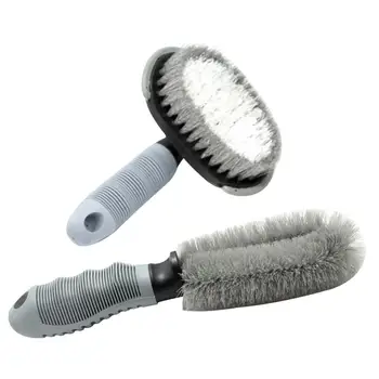2Pcs גלגל צמיג רך שיער מברשות להגדיר רכב רכב אוטומטי ניקוי רים לשטוף כלים