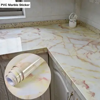 3D השיש ויניל עמיד למים טפט עבור חדר האמבטיה שולחן המטבח Ambry השיש דבק עצמי מדבקה רהיטים עיצוב הבית
