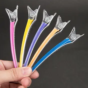 6Pcs תנין קליפים יישום רחב Multi-צבע שיער צבע ממתקים תנין קליפים סטיילינג Hairclips סטיילינג כלי