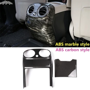 ABS השיש או סיבי פחמן סגנון עבור מרצדס E קלאס W213 אחורי לרכב המזגן לשקע כיסוי משענת יד פתח לקצץ מדבקה