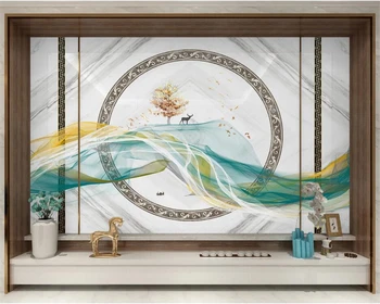 beibehang מותאם אישית חדש בסגנון סיני מופשט קווי נוף הזהב צמח רקע טפט מודרני קיר מסמכי עיצוב הבית