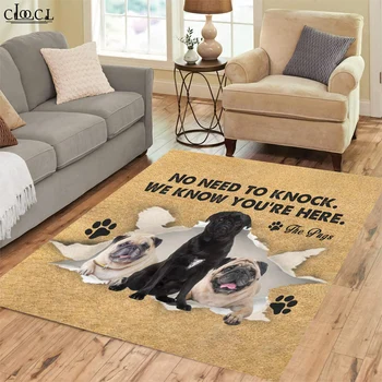 CLOOCL גדול השטיח אנחנו יודעים שאתה כאן מחמד כלבים דפוס 3D מודפס שטיח הסלון אנטי להחליק שטיח שטיח הרצפה עיצוב הבית
