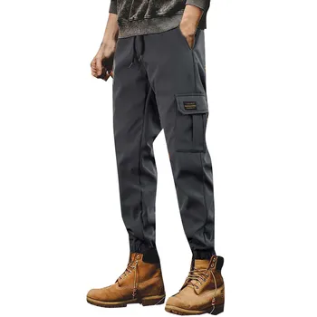 G בסגנון מכנסי טרנינג עם גג נפתח מטען מכנסיים של גברים Workwear מכנסיים אביב & סתיו אופנתיים כבל מכנסיים מזדמנים חופשי