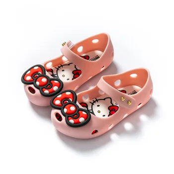 Kawaii הלו קיטי קריקטורה של ילדים נעלי סנדלי נשים קיץ אנימה Sanrio ילדה לב חמוד נסיכה מרי ג ' יין נעליים ילדה מתנה