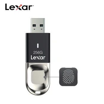 Lexar F35 טביעות אצבע הנעילה Pendrive 64GB USB 3.0 כונן פלאש 128GB U דיסק 32GB 256GB כונן עט מתכת מוצפן מגן על המחשב