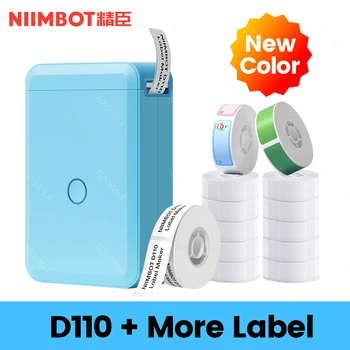 NIIMBOT D110 צבע כחול תוויות מכונה עם טייפ קטן תרמית המדבקה נייד Bluetooth מדפסת Labeller