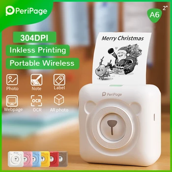 PeriPage 304DPI מיני כיס מדפסת HD אלחוטית BT צילום תרמי מדפסת תואמת עם אנדרואיד iOS טלפון חכם של Windows