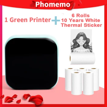 Phomemo M02X Mirro Desgin מדפסת אלחוטית Bluetooth תרמי מיני נייד מכונה מדפסת DIY לשימוש ביתי מדפסת עבור אנדרואיד ios