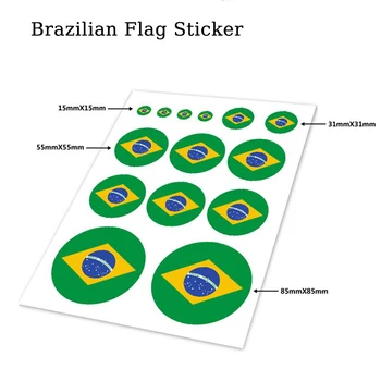 ברזיל עיצוב דגל ויניל מדבקה על המכונית אישיות דודל הרכב הגוף עיצוב מדבקות, מדבקות רכב סטיילינג