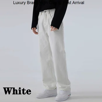 גברים שחורים קוריאני Y2K בגדי גברים מכנסיים ג 'ינס וינטג מזדמנים מכנסיים נשים גבוהה המותניים רחבים ג' ינס אופנת רחוב
