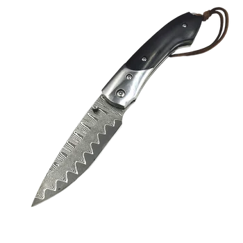 דמשק פלדה כיס ומתקפל ידית עץ באיכות גבוהה טקטי EDC סכינים חיצוני קמפינג ציד כלי מתנות