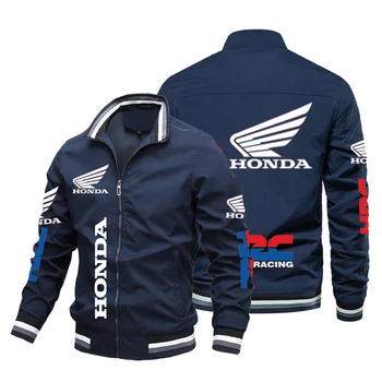 הונדה אופנוע ז ' קט 2023 חדש הונדה מכונית אגף HRC לוגו הדפסה של גברים מעיל מעילים מנופחים Moto Racing גברים מעיל בגדים