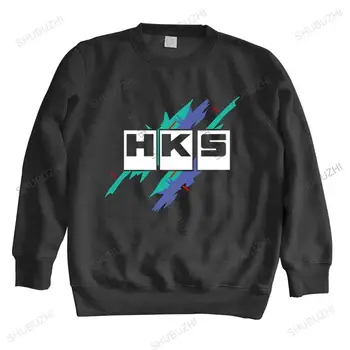 הכותנה החולצה זכר קפוצ 'ונים מוגבל HKS כוח Sportser ביצועים טורבו לוגו חדש הגיע גברים מותג אופנת רחוב הקפוצ' ון.