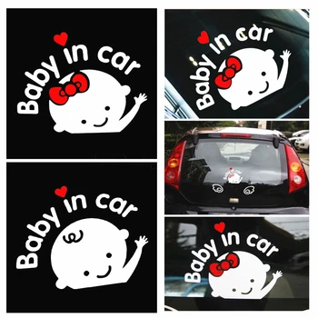 הרכב מדבקה לרכב-סגנון קריקטורה הרכב מדבקות ויניל מדבקות תינוק באוטו 
