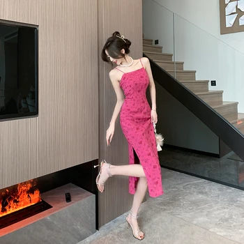 וידאו Huai האישה טעם שחזור עתיק דרכים נקבה Cheongsam של עיצוב, צבע אבזם Condole חגורת השמלה