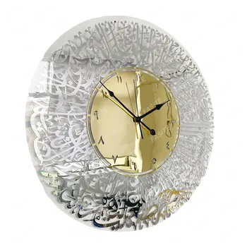 זהב גדולים שעון קיר מודרני אקרילי מראה הקיר מדבקות שקט שעוני יוקרה, שעוני קיר לעיצוב הבית הסלון קישוט