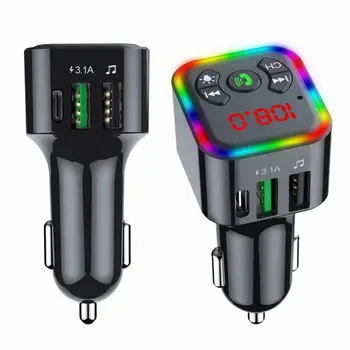 חדש לרכב Bluetooth משדר FM MP3 אפנן שחקן אלחוטית ידיים מקלט אודיו כפול USB מהיר מטען משדר אודיו