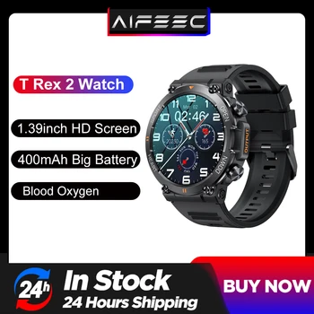 טי רקס 2 שעון חכם עבור אנשים Bluetooth חיצוני Smartwatch 400mAh עמיד למים ספורט מצב הבריאות לפקח על 1.39 360*360 מסך שעונים
