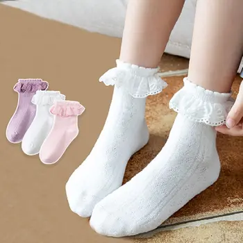 ילדים גרבי תחרה נסיכת פעוט בנות תינוק גרביים Sokken ילדים גרב תינוקות אביזרים ילדים chaussettes