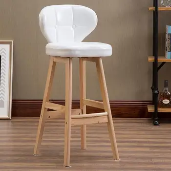 כסא מעץ משרד מודרני גבוה הסלון בר כיסא האוכל יוקרה קפה כיסא רך סלון בר Sandalyesi ריהוט הבית XY50BC