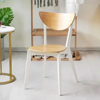 מודרני מינימליסטי מעץ כיסא האוכל משענת גב הכיסא ומתן ישיבת כסא מחשב כסא רהיטים מעץ מלא