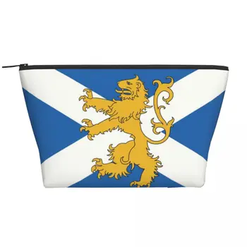 מותאם אישית סקוטלנד הסקוטי דגל עם אריה תיק כלי הרחצה לנשים איפור קוסמטי ארגונית בנות היופי אחסון ערכת הרחצה תיבת