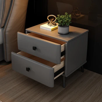 מינימליסטי מודרני הביתה מאסטר עיצוב חדר שינה מעץ אורן שולחן ליד המיטה למבוגרים נורדי גודל הדירה ליד המיטה ארון לאחסון החזה