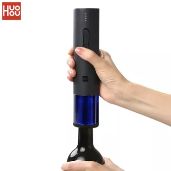מקורי חדש Huohou אוטומטי בקבוק יין קיט חשמלי חולץ פקקים עם רדיד קאטר 2018 החדשים מגיעים