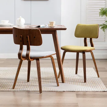 נורדי מלא עץ כסאות אוכל מטבח חדר שינה משענת הכיסא מודרני מינימליסטי ריהוט הבית צואה מסעדת מלון הכיסא