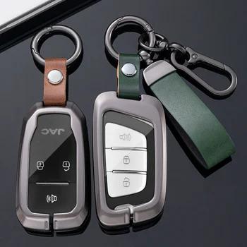 סגסוגת אבץ עור המכונית מרחוק חכם מפתח Case כיסוי מעטפת Fob מחזיק ג ' ק T50 S2 S3 S4 S5 S7 R3 A5 V7 מחזיק מפתחות אביזרי רכב
