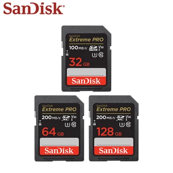 סנדיסק אקסטרים Pro SD 32GB 64GB 128GB SDHC SDXC UHS-I כרטיס Class 10 עד 200M/S תמיכה בכרטיס זיכרון U3 4K במצלמה