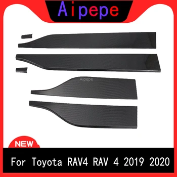 עבור טויוטה RAV4 XA50 2019 ABS אביזרי רכב חיצוניים צד פאנל הדלת הגוף דפוס קישוט מכסה לקצץ 6pcs