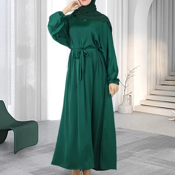 פאף שרוול ארוך שמלה Abaya נשים מוסלמיות במזרח התיכון בגדים מזדמן שמלות ערב הרמדאן באסלאם חלוק נשי Vestidos 2023