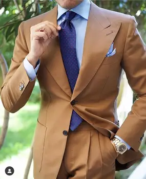 קלאסי העסק חום 2 חתיכות בלייזר+חליפת מכנסיים סטים גברים האחרון המעיל שאיפה עיצוב אופנה הסתיו מוצק סלים החתונה להגדיר