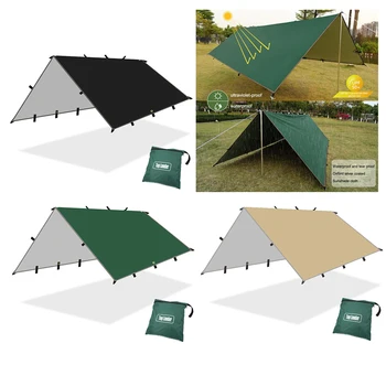 קמפינג אוהל ברזנט מסך הישרדות לשמש מחסה בצל חופה חיצונית תרמילאים עמיד למים DIY 19 תלויים נקודות קמפינג סוכך