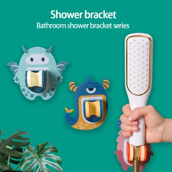שירותים חלקה הוק מקלחת קליפ חזק אפליקציה מקלחת סוגר חינם אגרוף זרבובית מסגרת מתכווננת מסגרת