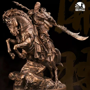 שלוש הממלכות נמרים סדרה להבין 1/7 גואן יו, ז 'אנג פיי, ז' או יאן-הונג ZHONG מא צ ' או בסגנון סיני אוסף האמנות פסל הצוות של gite