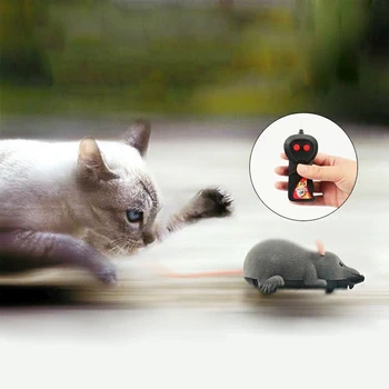 שלט רחוק אלחוטי RC אלקטרונית עכברים עכבר עכברים חתול כלב מחמד צעצוע מצחיק